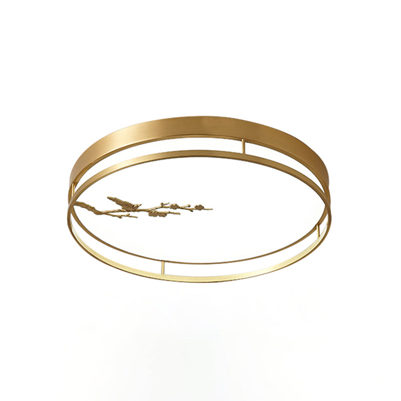 Lámpara empotrada de forma redonda Lámpara de techo empotrada de metal moderno con 1 luz en negro