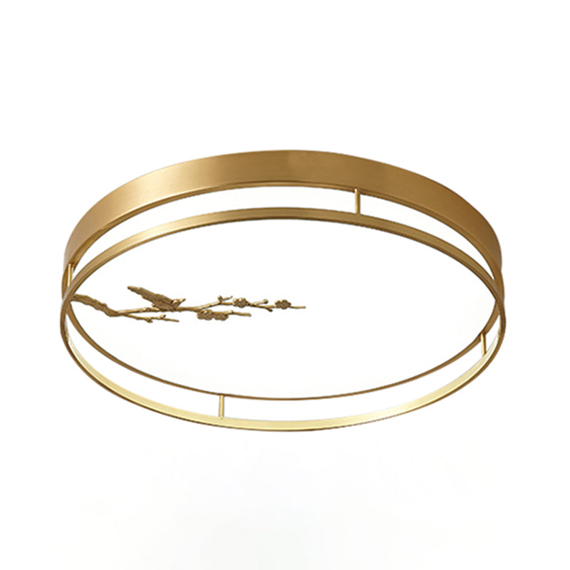 Lámpara empotrada de forma redonda Lámpara de techo empotrada de metal moderno con 1 luz en negro