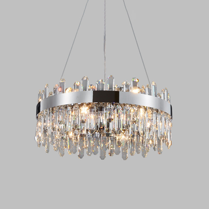 Radform Kronleuchter Licht moderner Kristall 1-Licht Kronleuchter Lichtleuchte in Silber