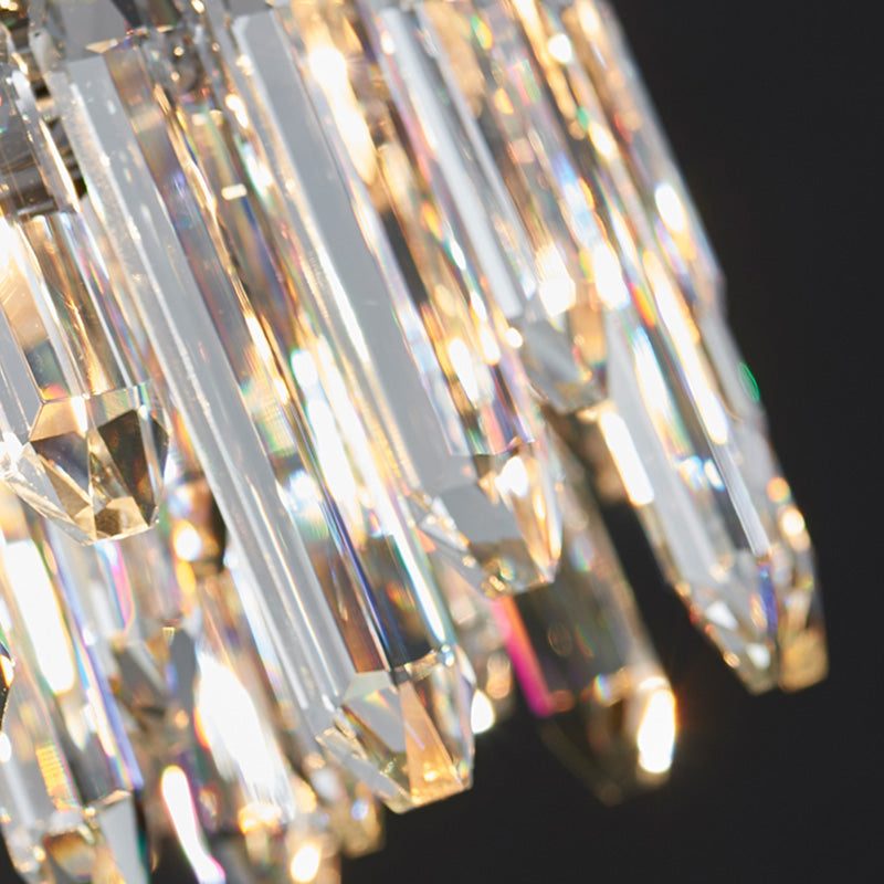 Wielvorm kroonluchter licht modern kristal 1-licht kroonluchter verlichtingsarmatuur in zilver