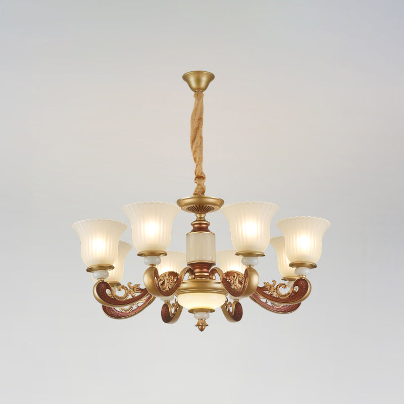 Geometry Shape Pendant Lights Modern Style Glass Chandelier Lights in Gold