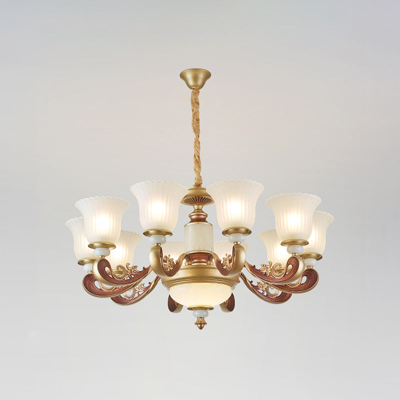 Geometry Shape Pendant Lights Modern Style Glass Chandelier Lights in Gold