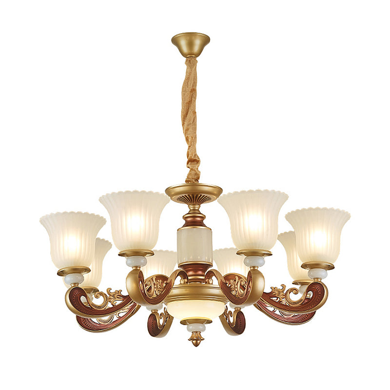 Geometry Shape Pendant Lights Modern Style Glass Chandelier Lights in Gold