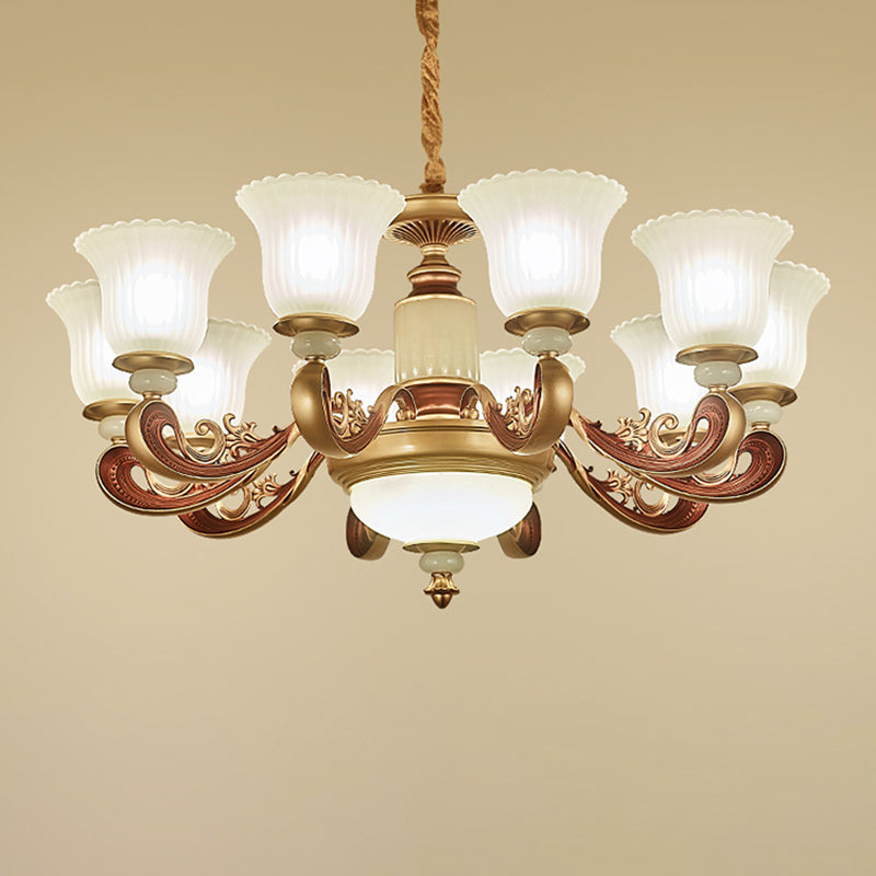 Geometry Shape Pendant Lights Modern Style Glass Chandelier Lights in Gold