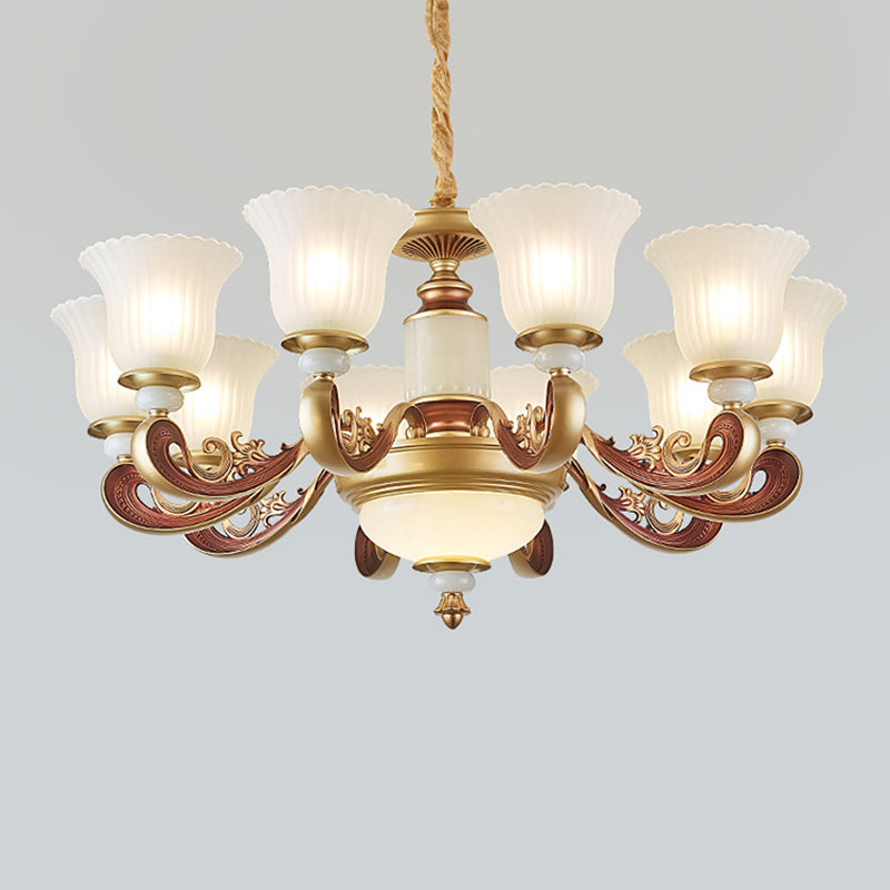 Geometry Shape Pendant Lights Modern Style Glass Chandelier Lights in Gold