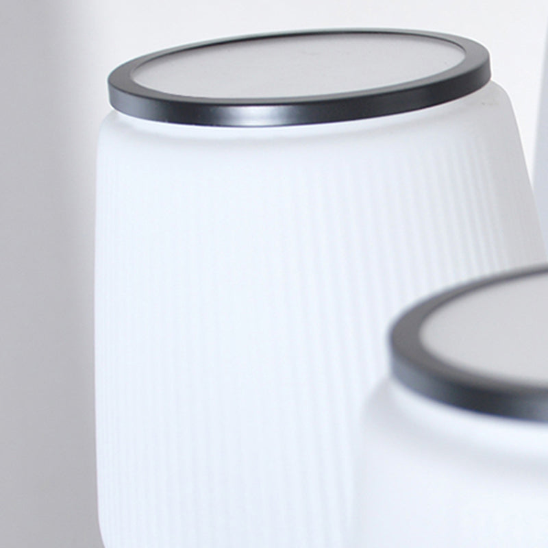 Cylinder Shape Pendant Lights Modern Style Glass Chandelier Light Fixtures