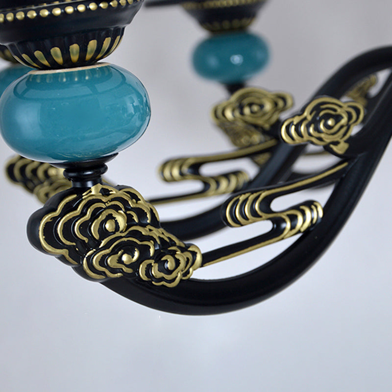 Cylinder Shape Pendant Lights Modern Style Glass Chandelier Light Fixtures