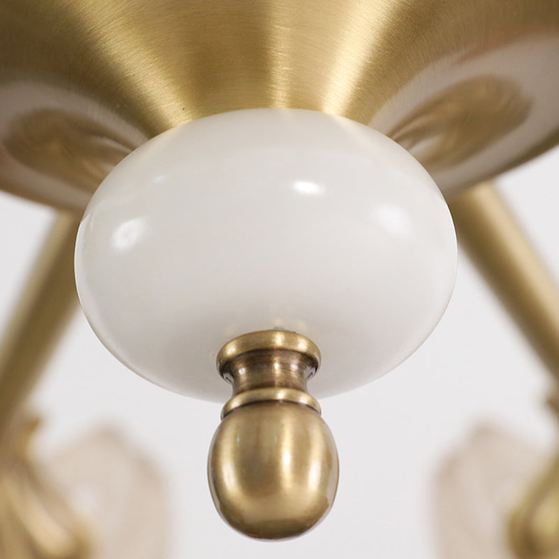 Lampada da soffitto in vetro con montaggio a semi-incasso Lampada da soffitto in ottone stile moderno