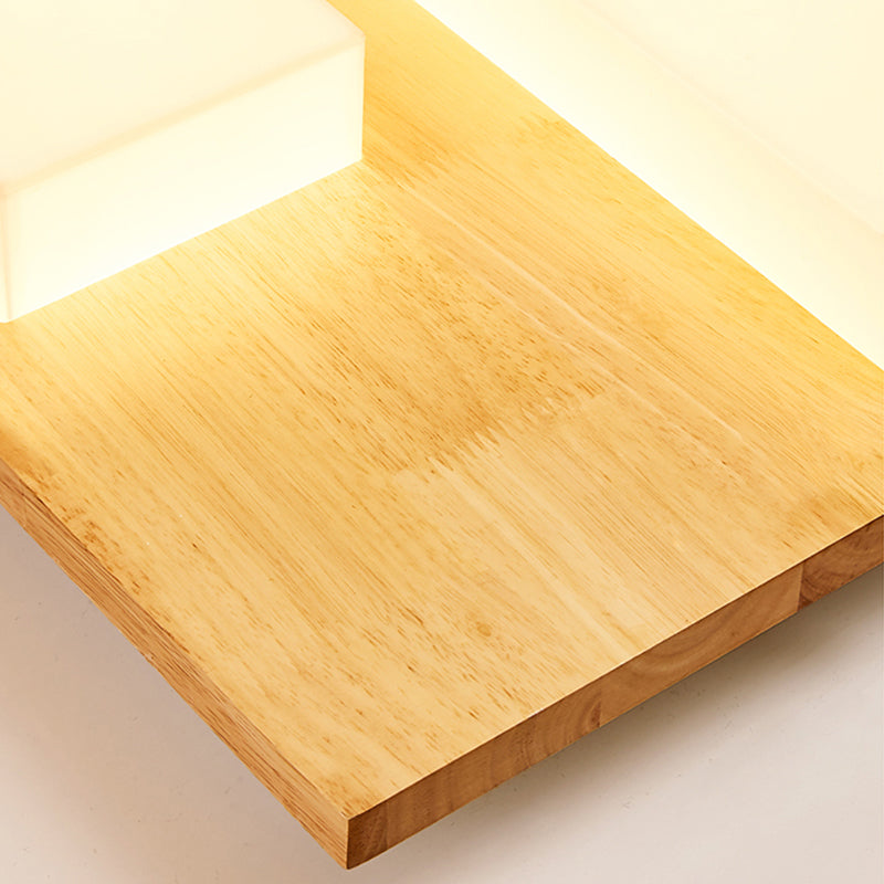 Iluminación de techo empotrada de madera, accesorio de techo de varios cabezales para sala de estar
