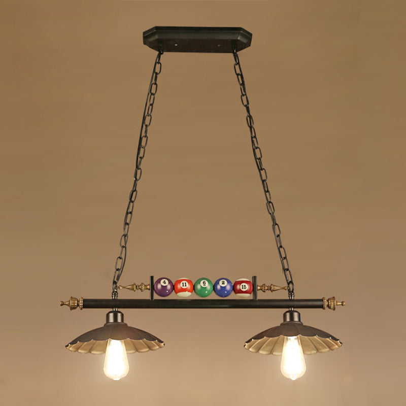 American Style Metal Chandelier Multi Light Hanging Light for Billiard Shop