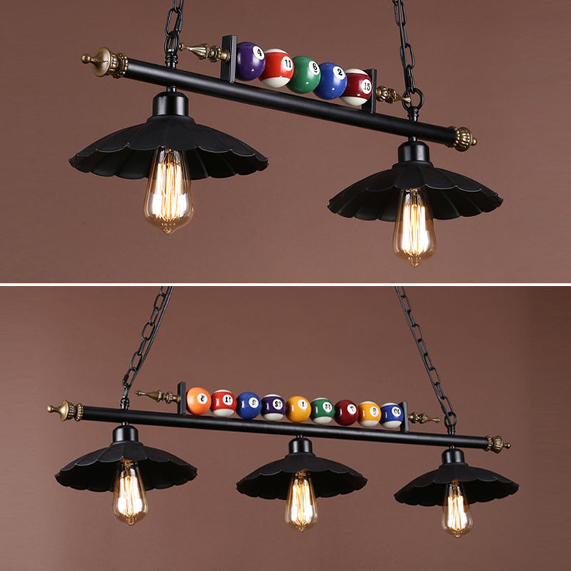 American Style Metal Chandelier Multi Light Hanging Light for Billiard Shop