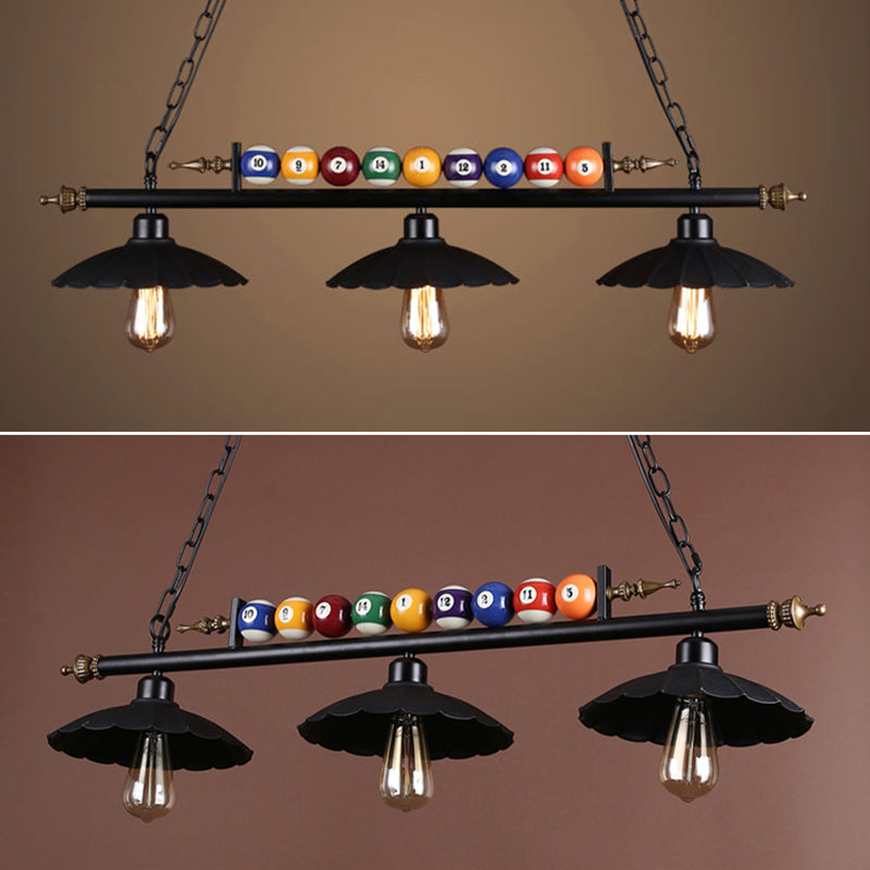 American Style Metal Chandelier Multi Light Hanging Light for Billiard Shop