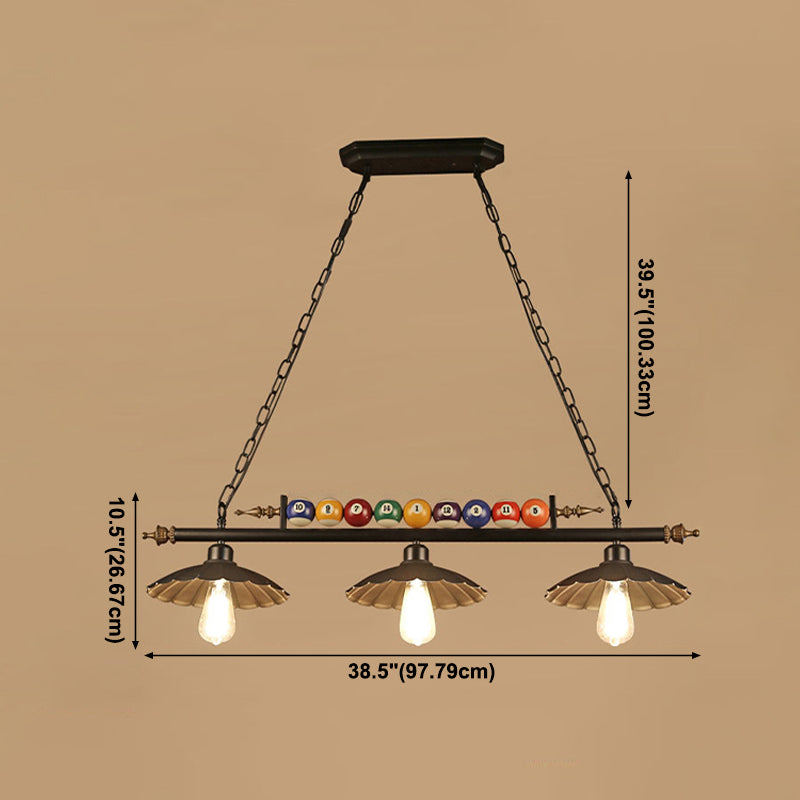 American Style Metal Chandelier Multi Light Hanging Light for Billiard Shop