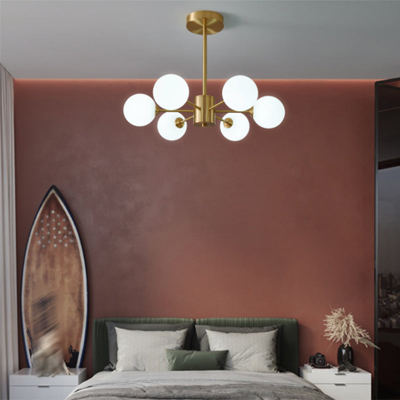 Metal Chandelier Light Fixtures Multi-Head Suspension Pendant Lamps for Living Room