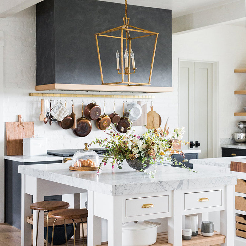 Industrial Cage Shade Chandelier Multi Light Hanging Light for Living Room