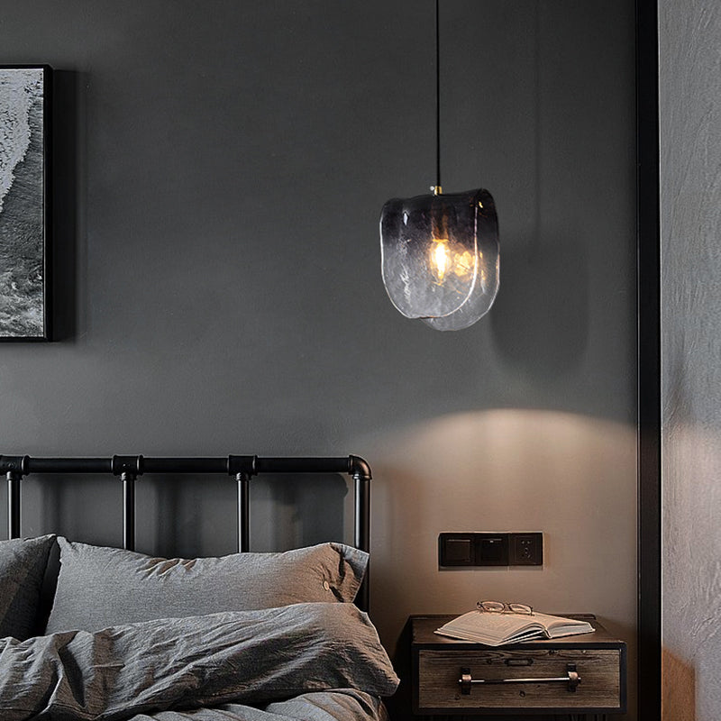 Verre moderne 1 luminaire de pendentif lumineux salon Light Hanging Light