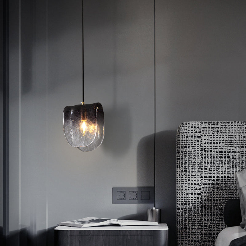 Verre moderne 1 luminaire de pendentif lumineux salon Light Hanging Light