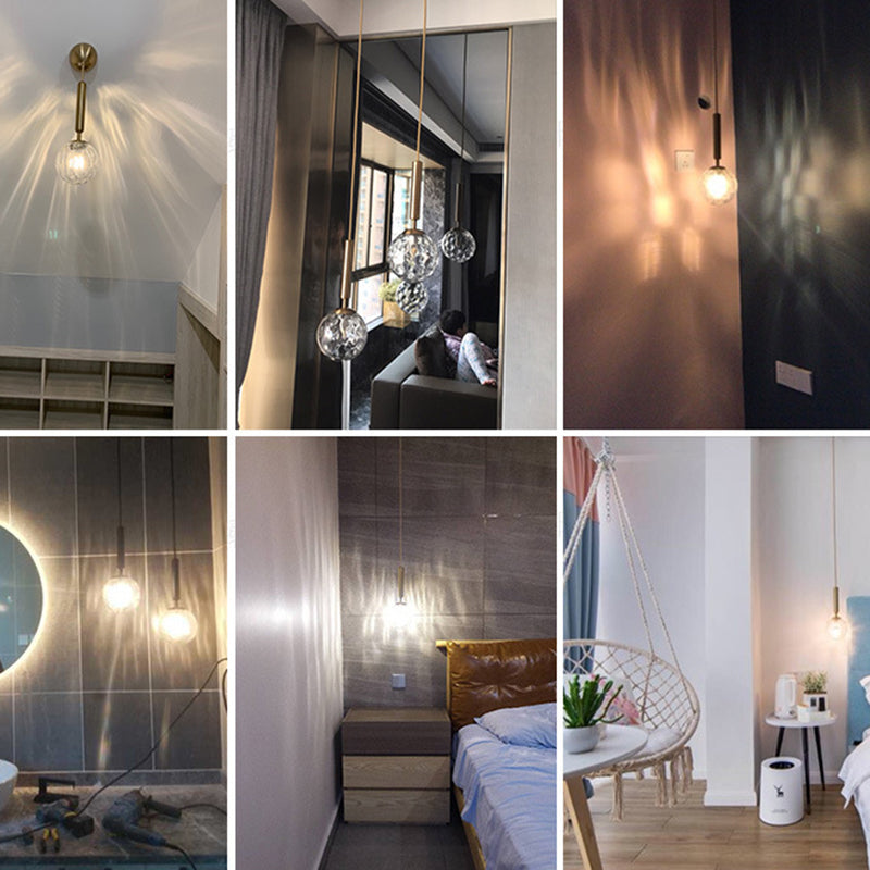 Modern Style LED Pendant Light Minimalism Glass Hanging Light for Dinning Room