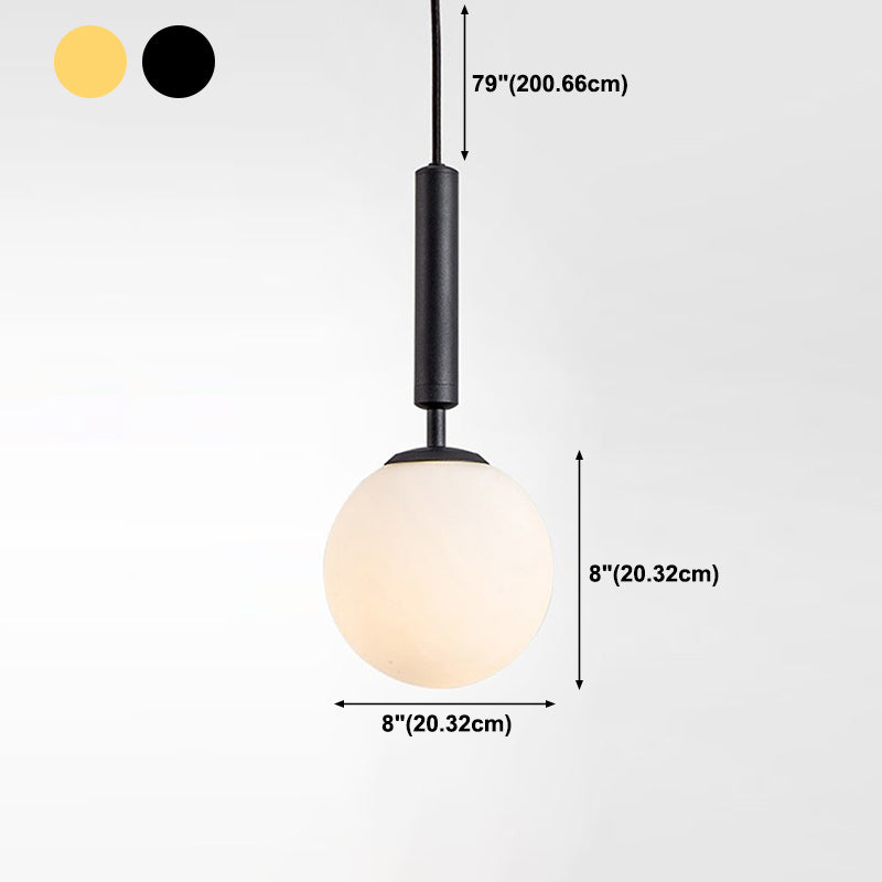 Modern Style LED Pendant Light Minimalism Glass Hanging Light for Dinning Room