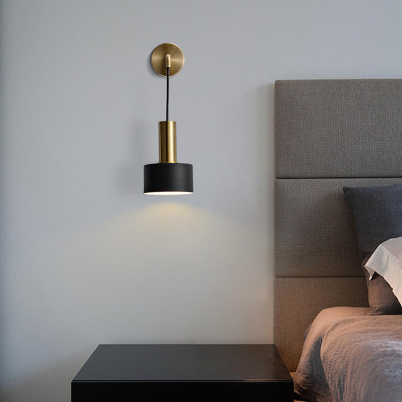 Golden Postmodern Wall Sconce Single Blub Wall Mounted Light Fixture for Bedroom