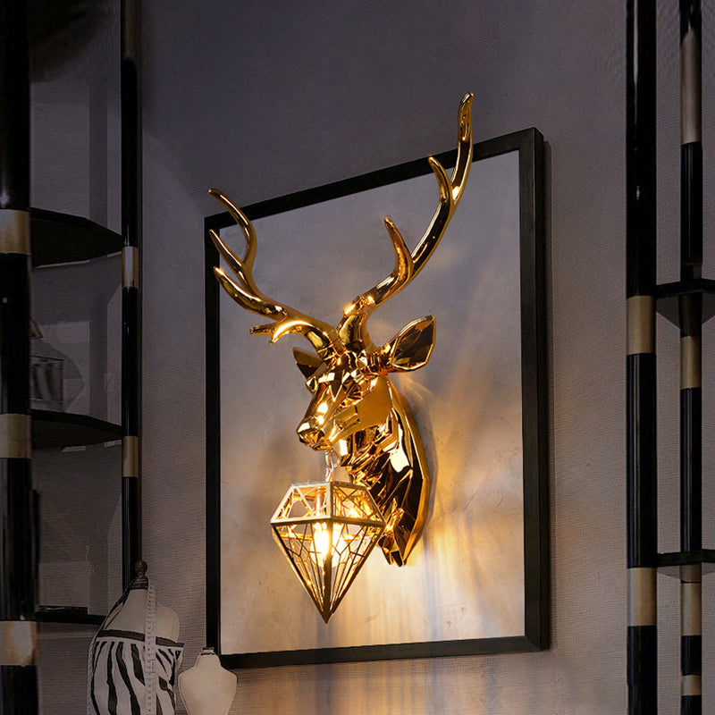 Postmodern Wall Sconce 1 Head Antler Wall Mounted Light Fixture for Living Room