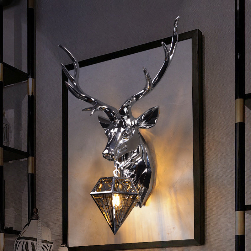 Postmodern Wall Sconce 1 Head Antler Wall Mounted Light Fixture for Living Room