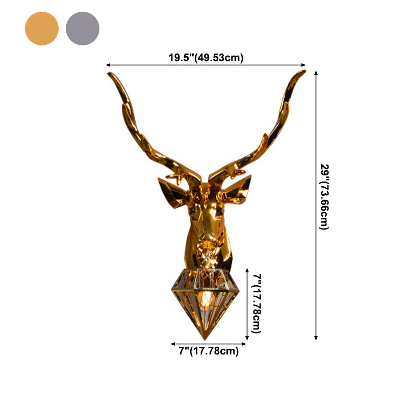 Splodern Wall Disponce 1 Cabeza de la asta de la pared de la pared de la pared para sala de estar