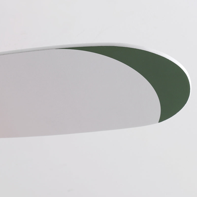 Modern Metal Ceiling Fan Lamp Helicopter LED Semi Flush Ceiling Light Fixtures