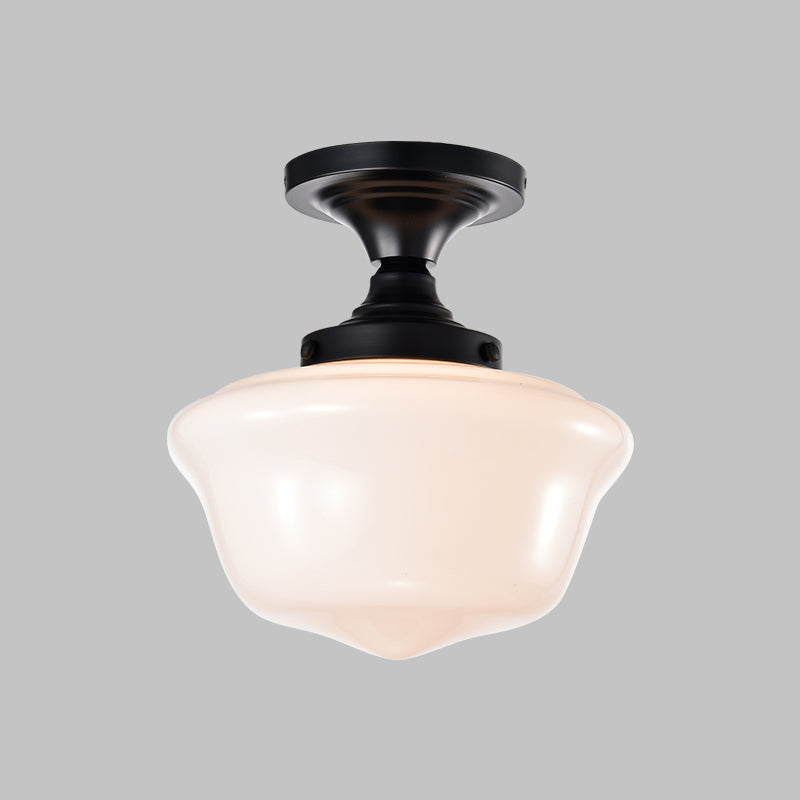 Plafonnier moderne en forme de géométrie simple, plafonnier en cuivre à 1 lumière