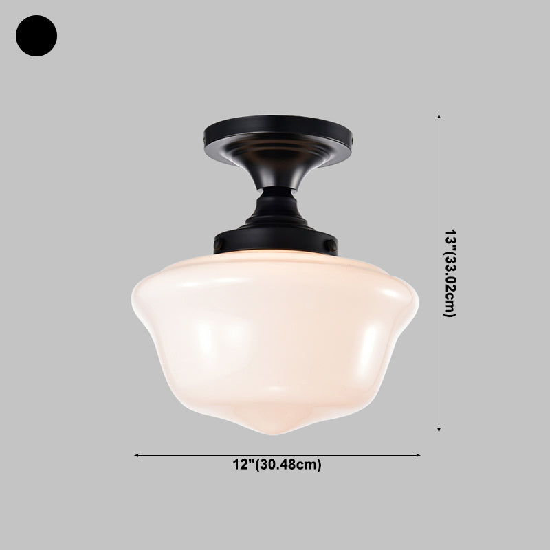Modern Simple Geometry Shape Ceiling Lamp Copper 1 Light Flush Mount