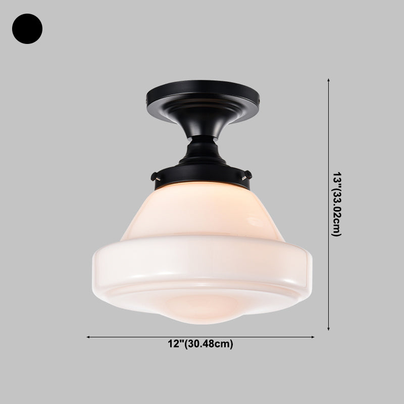 Modern Simple Geometry Shape Ceiling Lamp Copper 1 Light Flush Mount