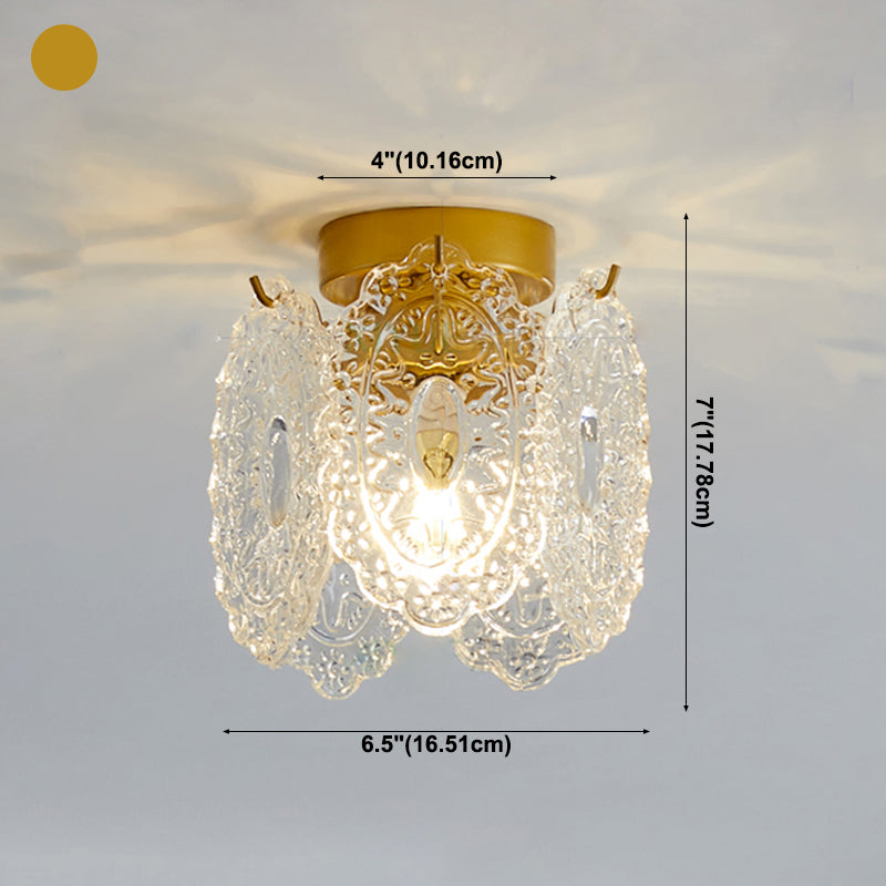 Lampada da soffitto moderna a forma di geometria semplice in ferro 1 luce Plafoniera per corridoio