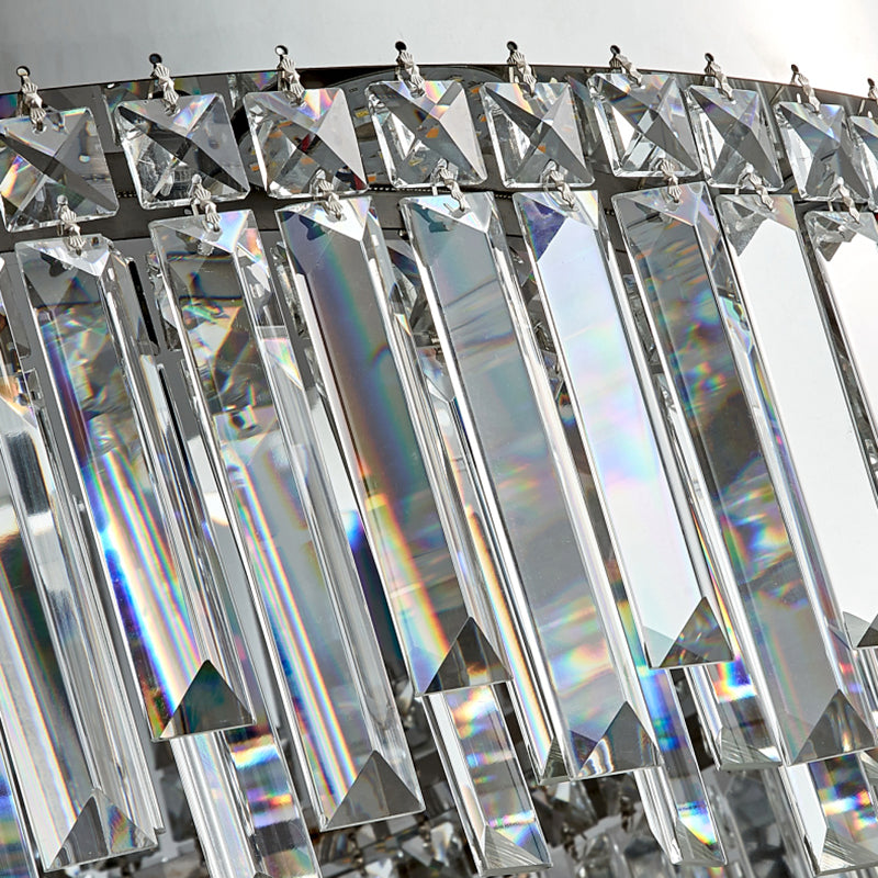 Moderne Luxus-Deckenleuchte in runder Form, Kristall, 1 Licht, Unterputzmontage für Wohnzimmer