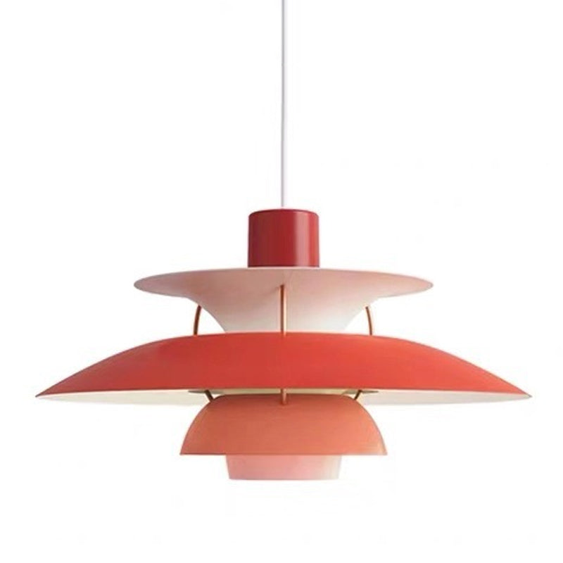 Modern Hanging Lamp Lacquered Iron Geometric Pendant Light for Bedroom