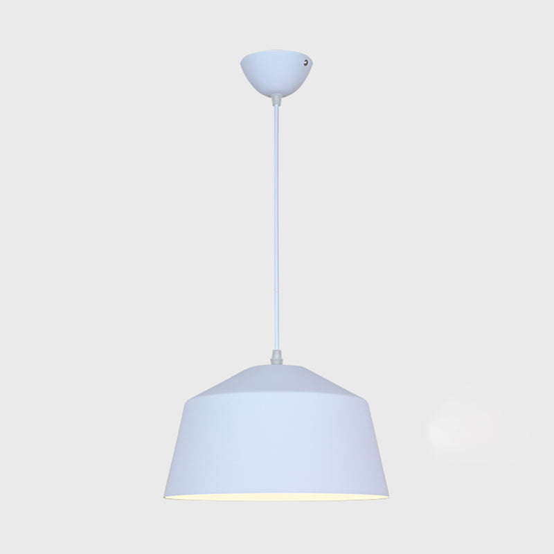 Bowl Shape Hanging Lighting Modern Macaron Style Metal 1 Pendre clair pour l'hôtel