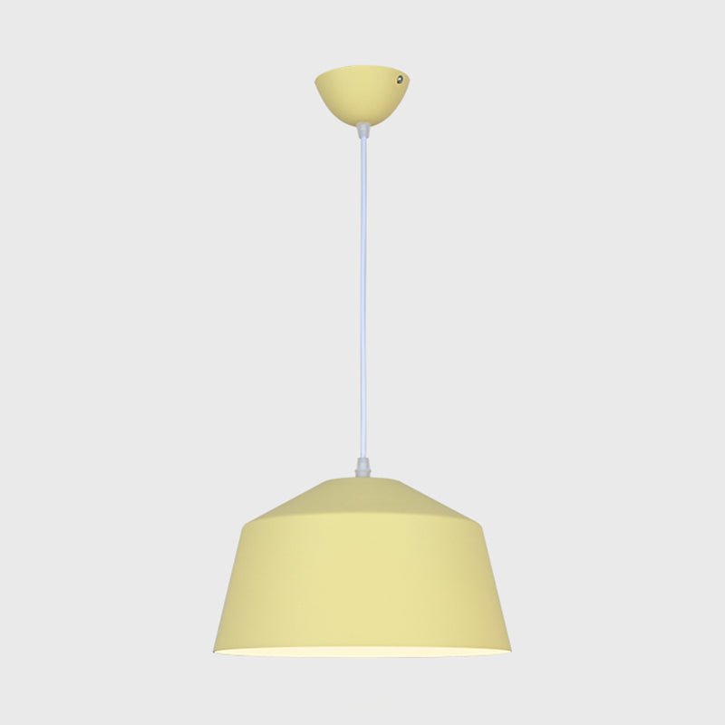 Bowl Shape Hanging Lighting Modern Macaron Style Metal 1 Pendre clair pour l'hôtel