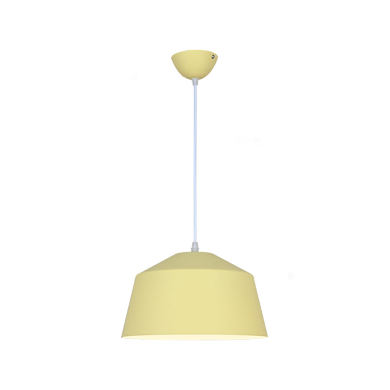 Bowl Shape Hanging Lighting Modern Macaron Style Metal 1 Pendre clair pour l'hôtel