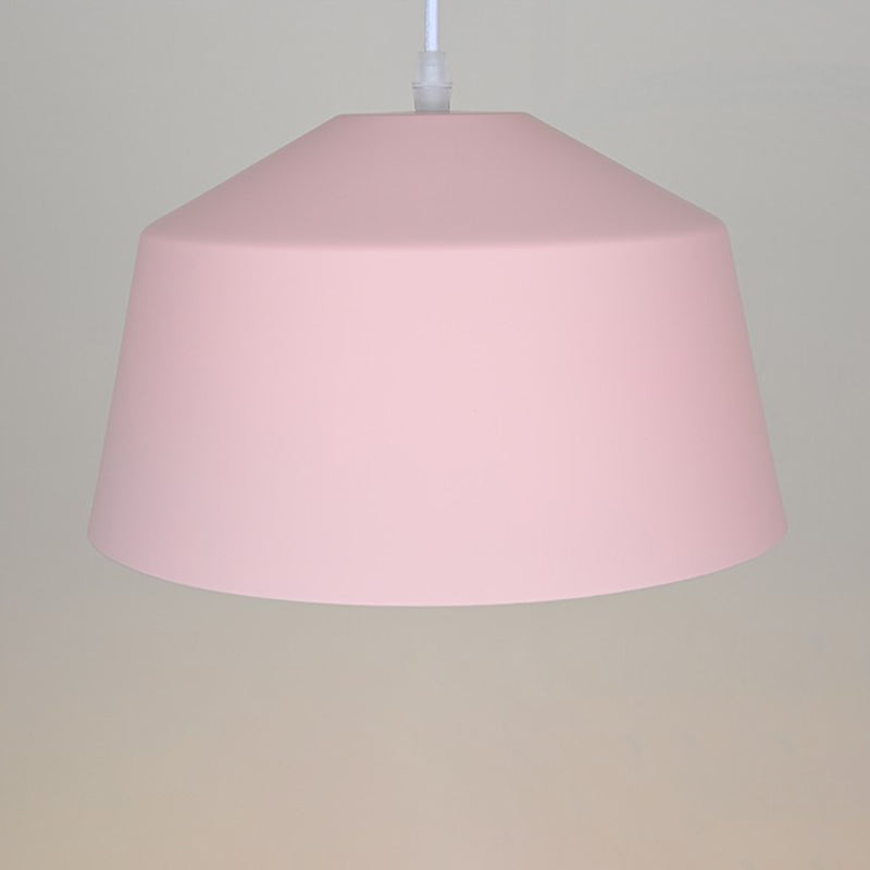 Bowl Shape Hanging Lighting Modern Macaron Style Metal 1 Pendre clair pour l'hôtel