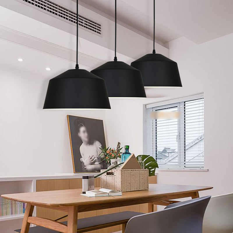 Bowl Shape Hanging Lighting Modern Macaron Style Metal 1 Pendre clair pour l'hôtel