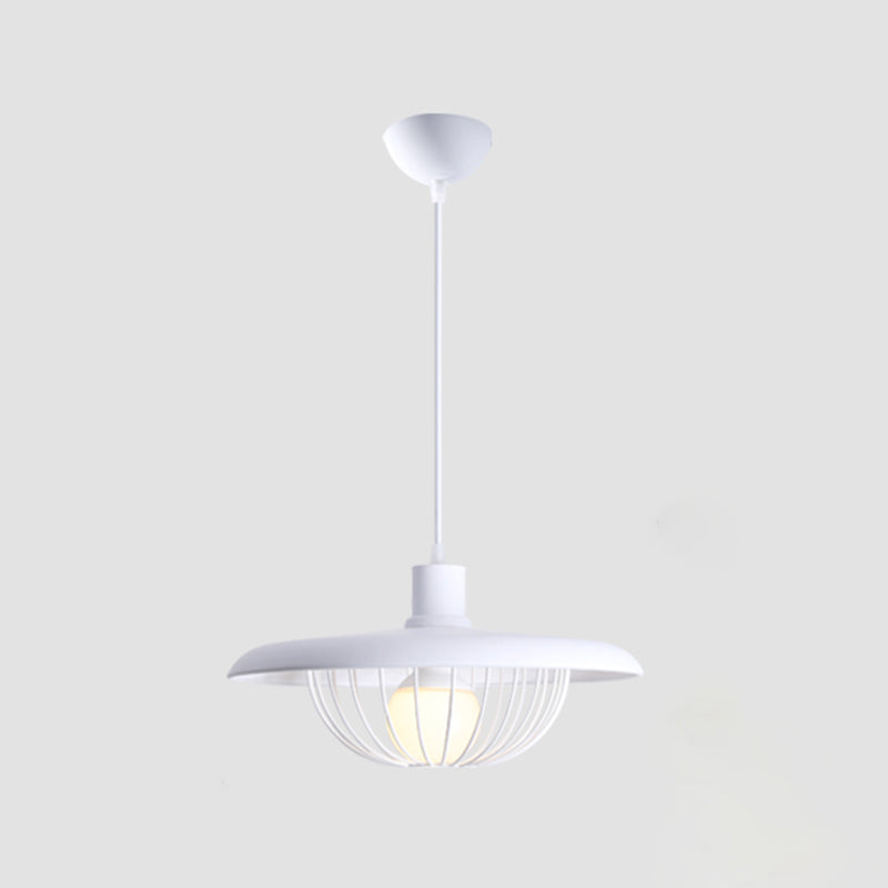 Pot Cover Shape Hanging Lighting Postmodern Style Metal 1 Light Pendant Lamp