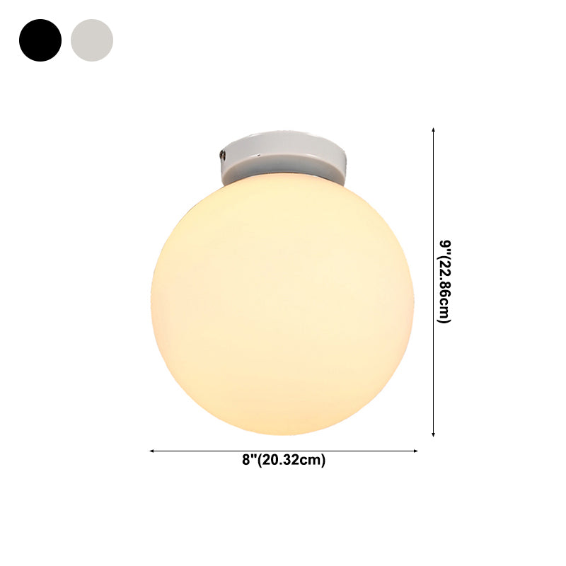 Modern Simple Spherical Shape Ceiling Lamp Iron 1 Light Ceiling Light for Corridor