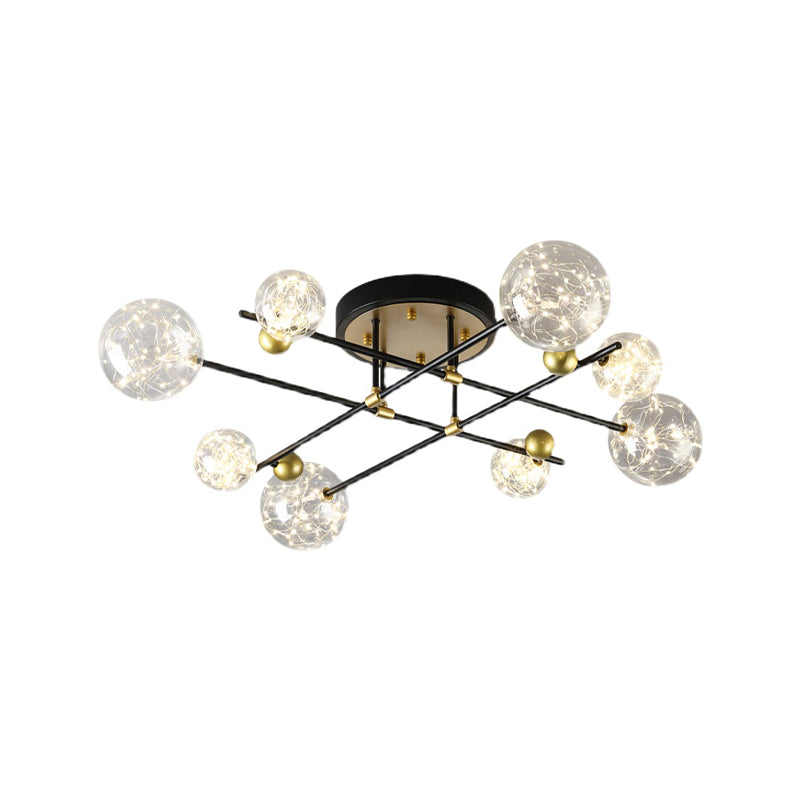 Plafonnier multi-têtes de style contemporain pour salon