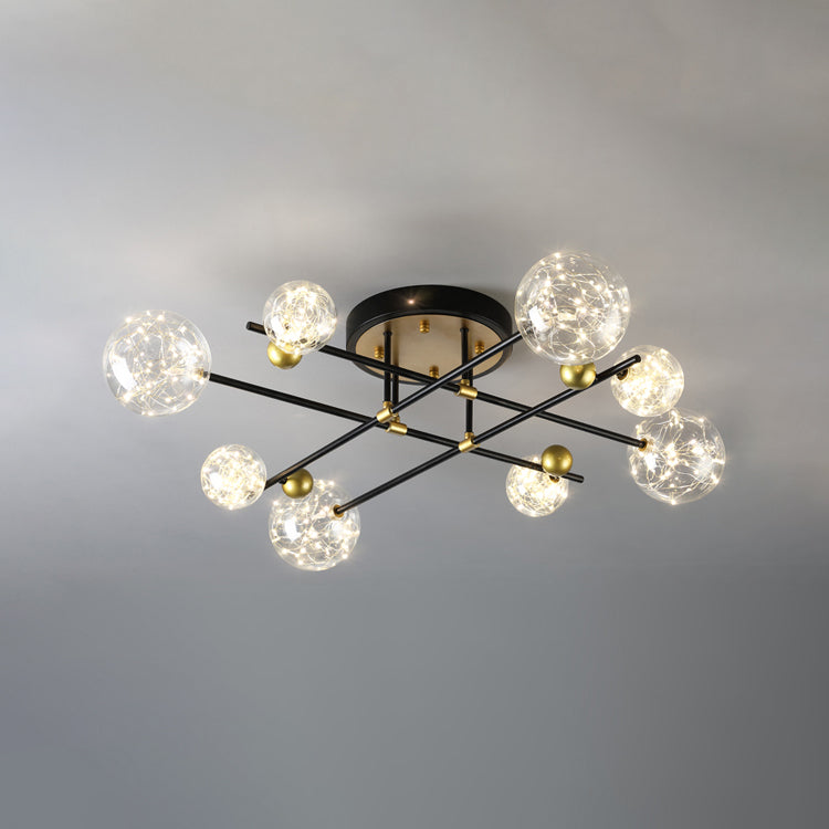 Plafonnier multi-têtes de style contemporain pour salon