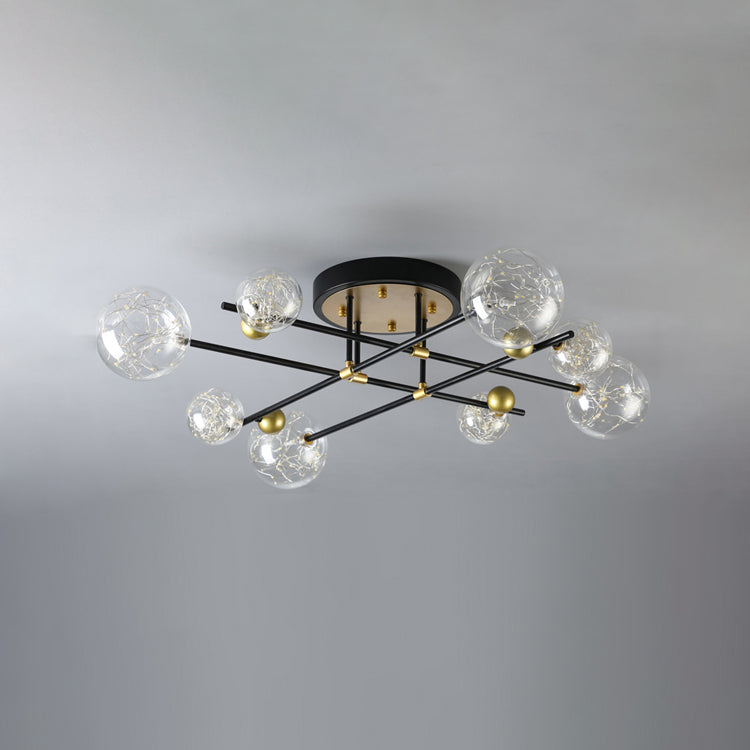 Plafonnier multi-têtes de style contemporain pour salon