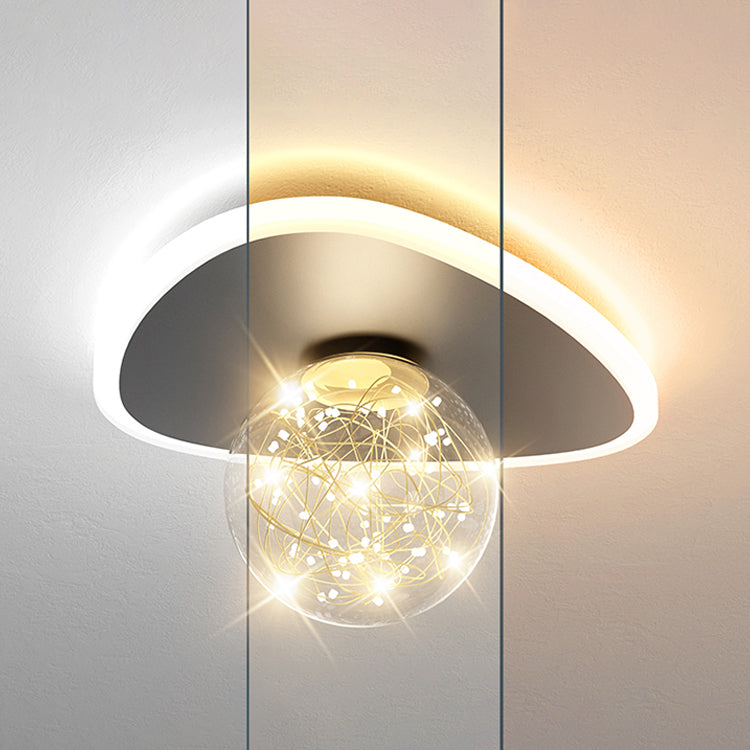 Globe LED Ceiling Light Contemporary Style Flush Mount Lighting Fixture for Living Room