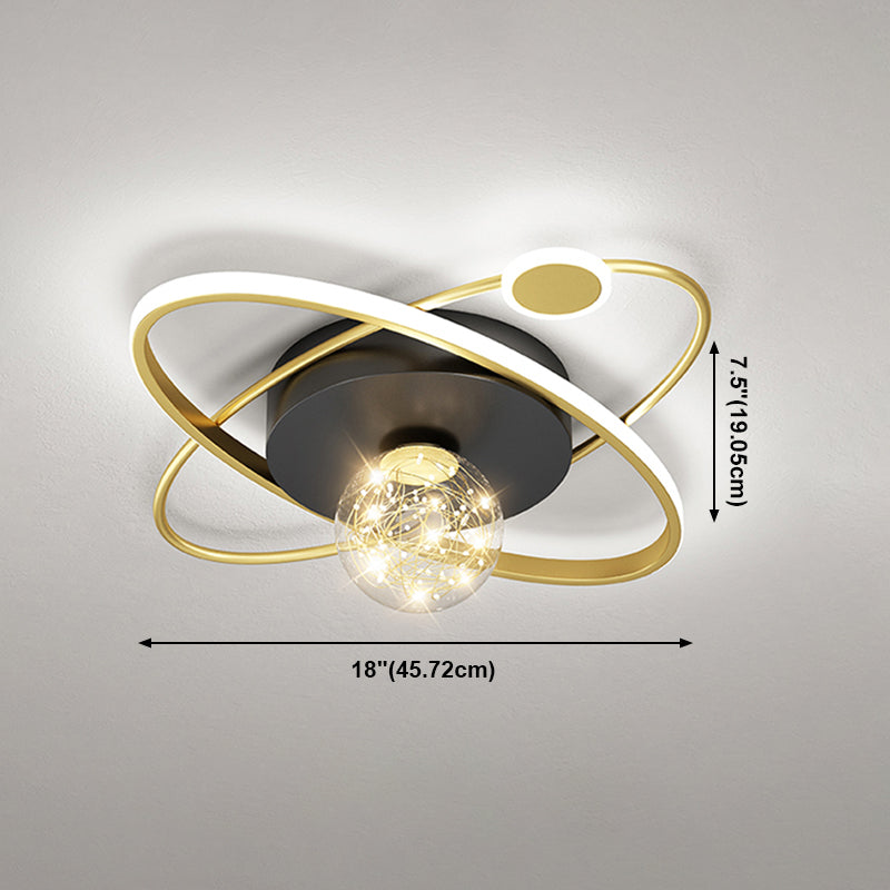 3 Lights Flush Mount Light Gypsophila Contemporary LED Ceiling Light for Bedroom