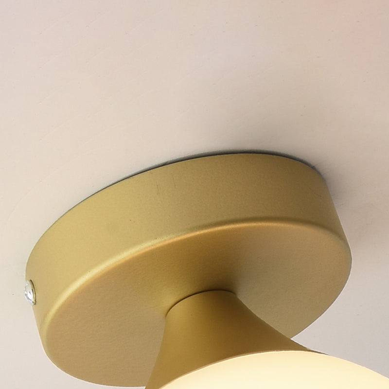 Plafonnier sphérique de style contemporain, luminaire monté au plafond pour allée en verre