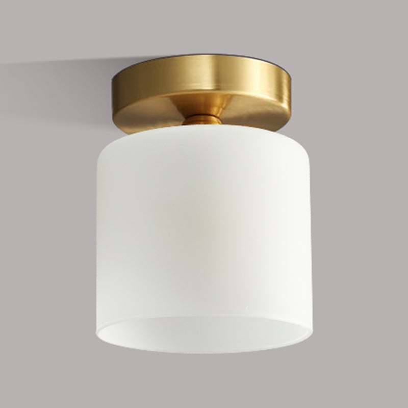 Cylindre en verre encastré lumière style moderne or semi-encastré éclairage
