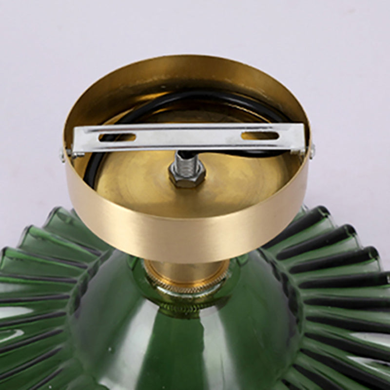 Glass Flared Semi Mount Lighting Simplicity Style Semi Flush Mount Light for Aisle