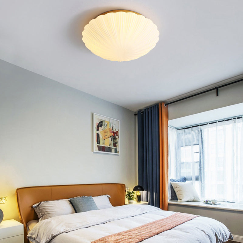 Plafonnier à coque dorée, luminaire de plafond en verre de style moderne